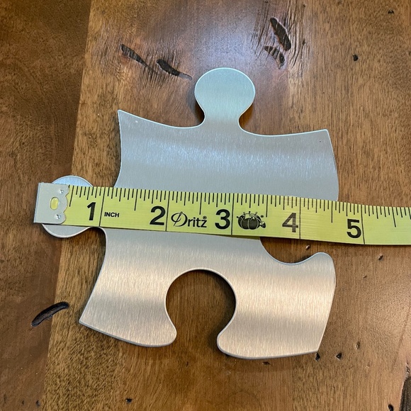 Kikkerland set of 4 puzzle-piece drinks coasters - Picture 4 of 6